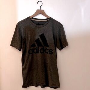 Adidas Shirt Men’s Stretch Athletic Fit Logo Print Crew Neck Tee